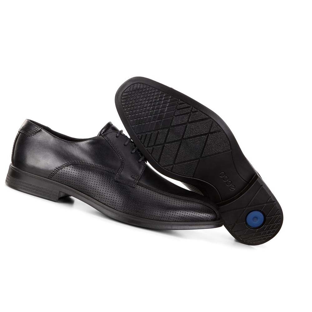 Men's Ecco Melbourne Dress Shoes Black | Canada 520DFM